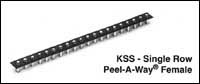 Board to Board Sockets & Adapters - KSS - Single Row Peel-A-Way Female