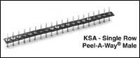 Board to Board Sockets & Adapters - KSA - Single Row Peel-A-Way Male