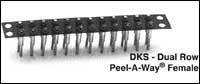 Board to Board Sockets & Adapters - DKS - Dual Row Peel-A-Way Female